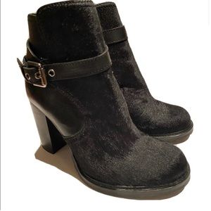 All Saints Black Buckle Strap Bootie, EU 38 / 7-8